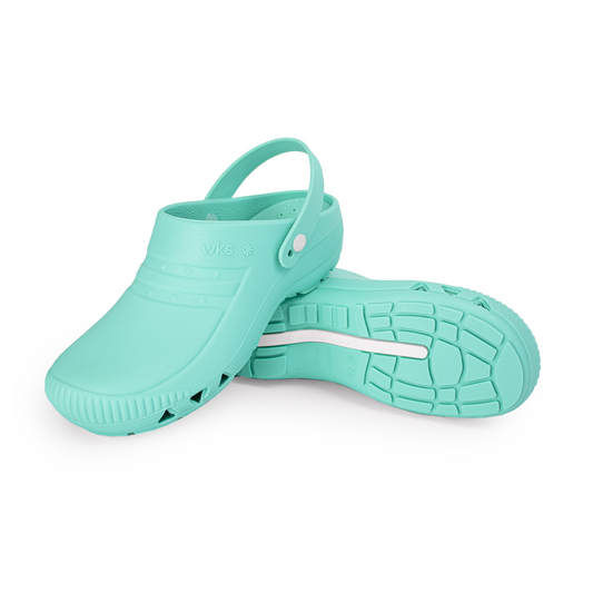 Working Safe Safe Clog com tira menta vista lateral e sola